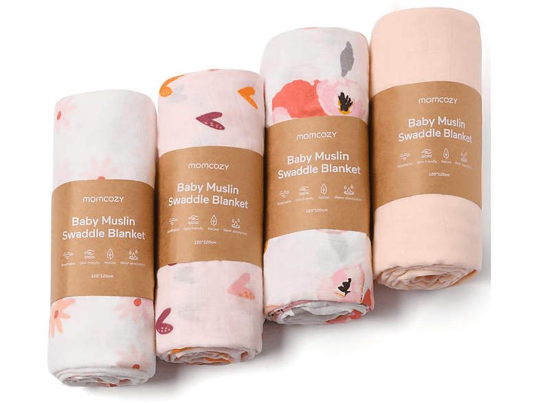 Coperte in mussola momcozy Muslin Swaddle Blanket 4