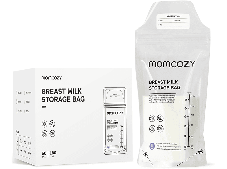 Borsa monouso per la conservazione del latte momcozy Sacche Latte 50 PZ
