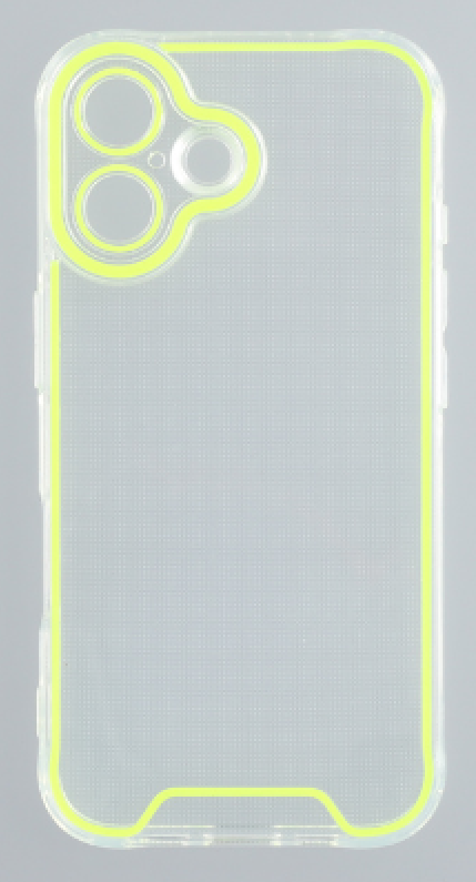 CASE AND PRO iPhone 16 Plus vékony TPU szilikon hátlap, neonzöld (FLU-IPH16P-NGR)