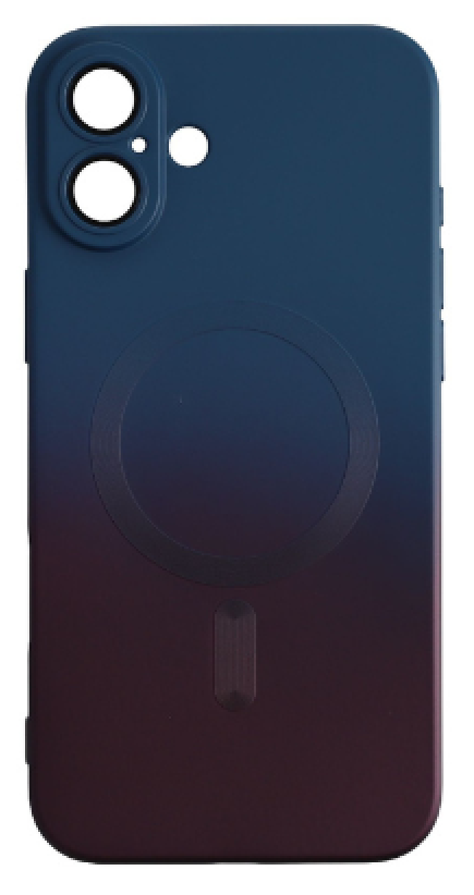 CASE AND PRO iPhone 16 Plus mágneses design tok, sötétkék-pink (MAG-IPH16P-BLP)