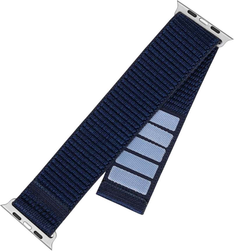 FIXED Sportos nylonszíj Apple Watch Ultra 49mm-es okosórához, tépőzár, sötétkék (FIXNST2-1029-DBL)