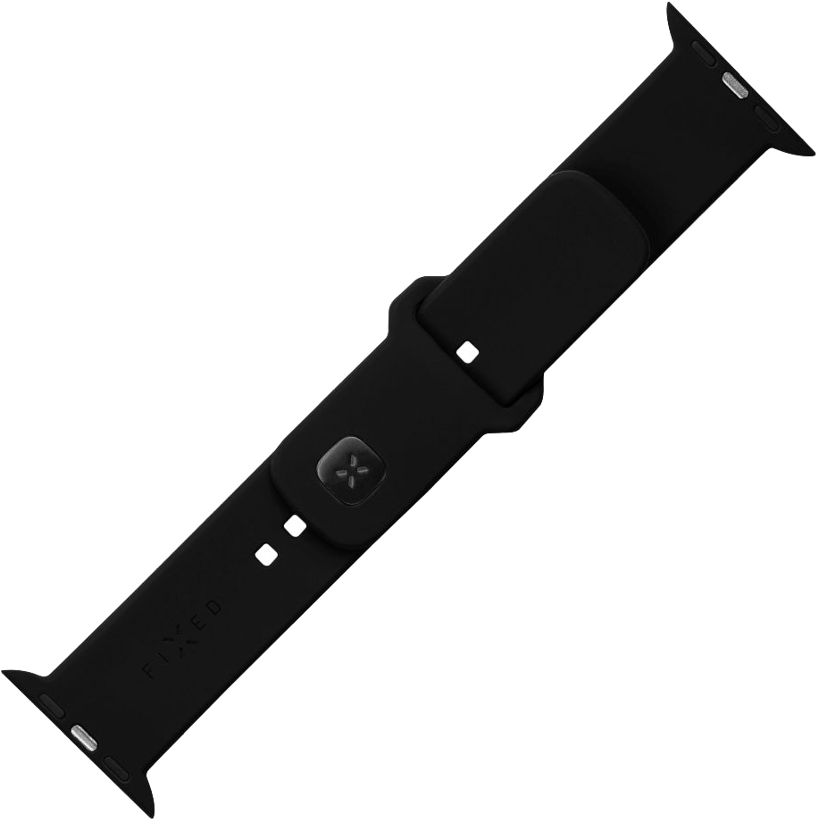 FIXED Sportos szilikonszíj Apple Watch Ultra 49mm-es okosórához, fekete (FIXSST2-1029-BK)