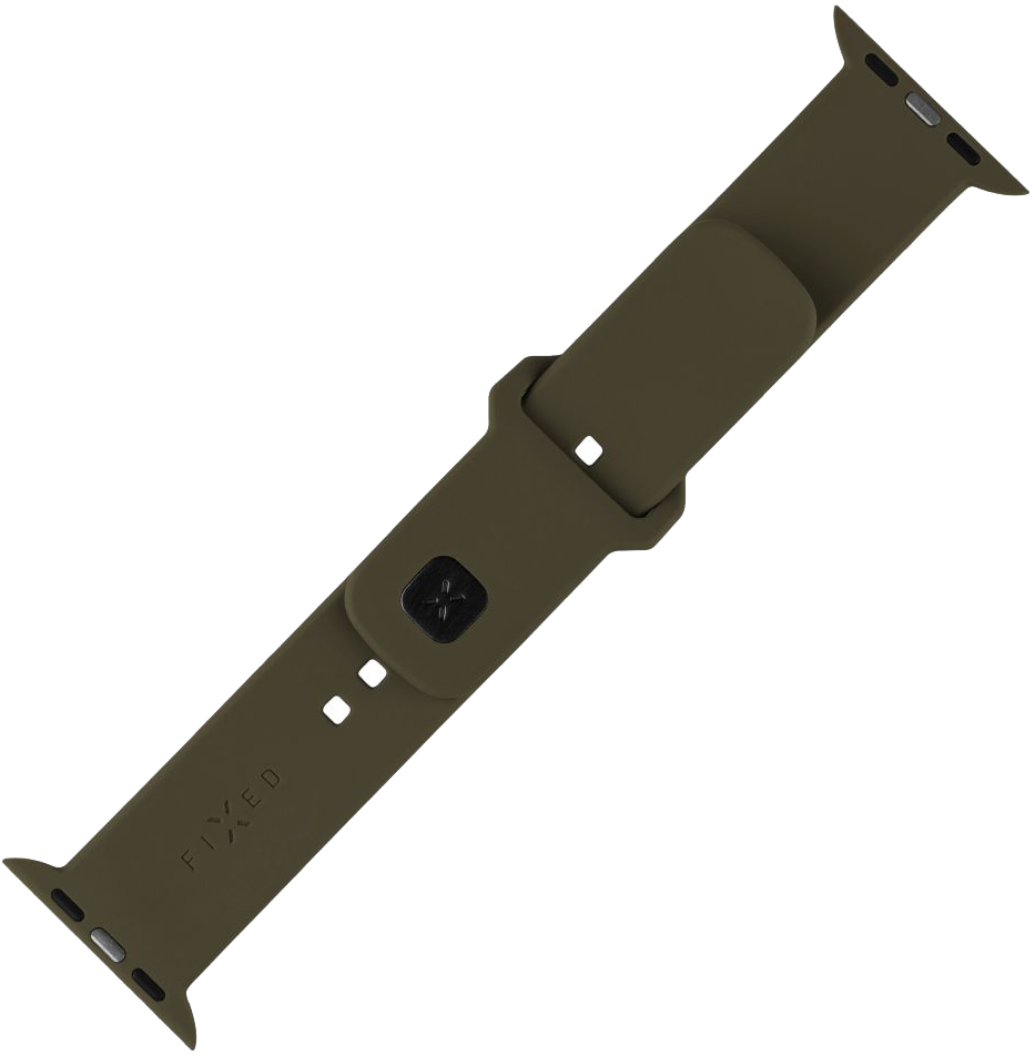 FIXED Sportos szilikonszíj Apple Watch 38/40/41mm-es okosórához, oliva (FIXSST2-436-OL)