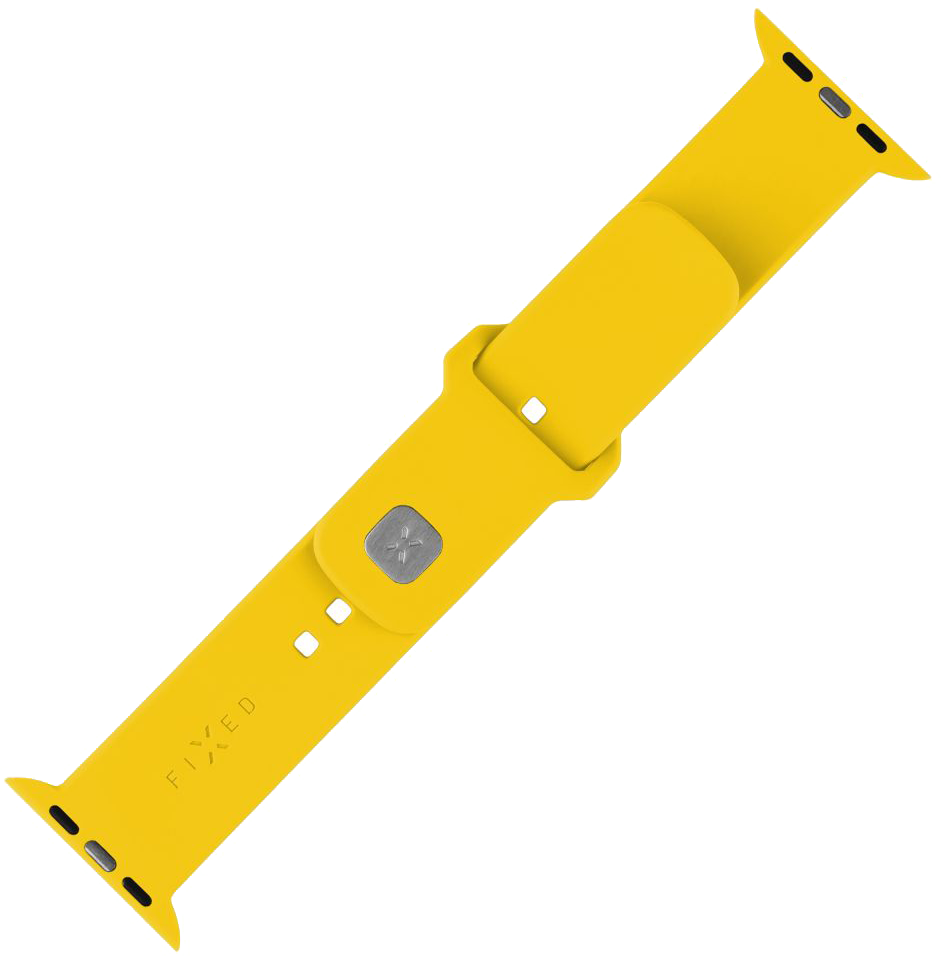 FIXED Sportos szilikonszíj Apple Watch 38/40/41mm-es okosórához, sárga (FIXSST2-436-YL)