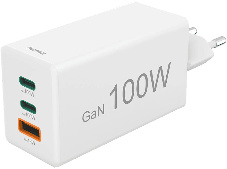 HAMA 125140 USB-Ladeadapter Universal 100 W, Weiss