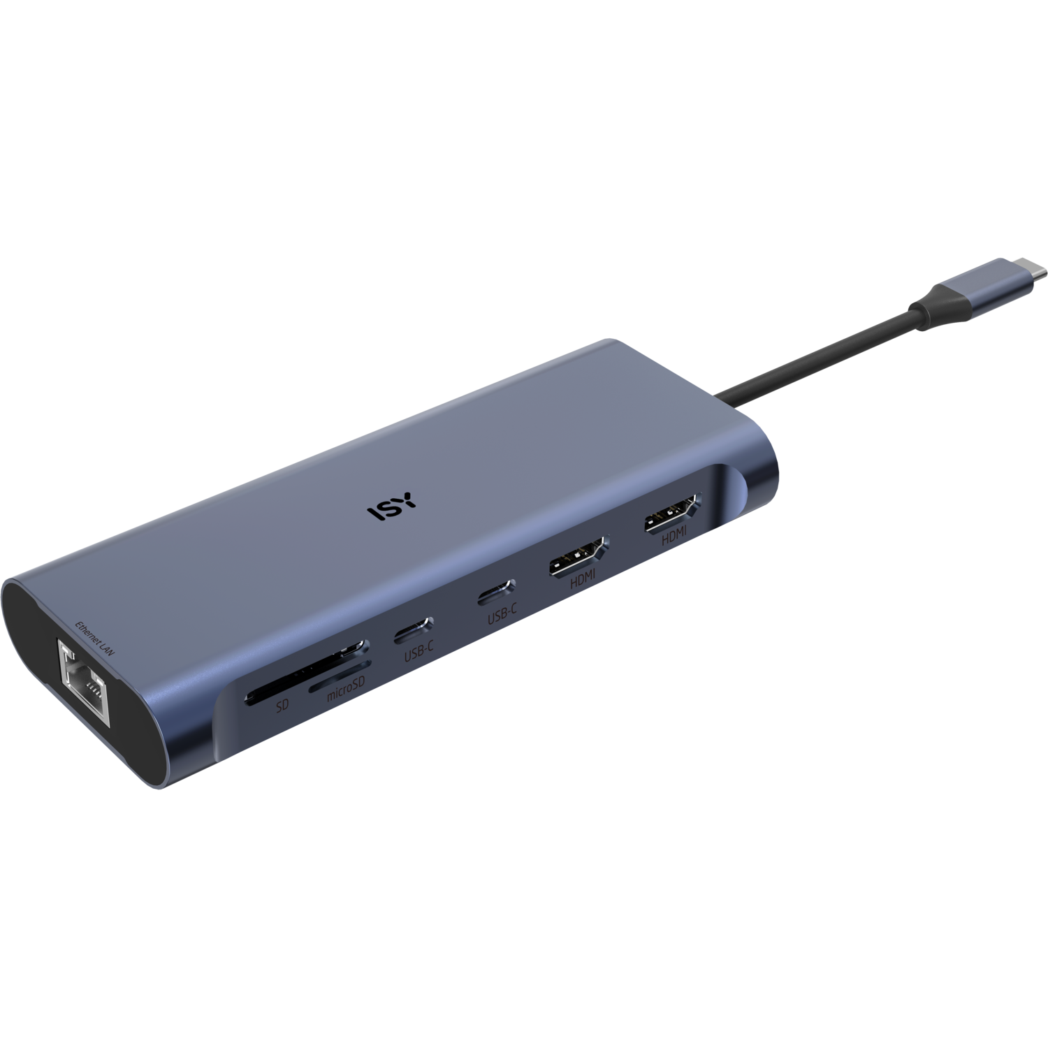 ISY Usb-c Multiport Adapter + Power Delivery Zilver (iad-1030)