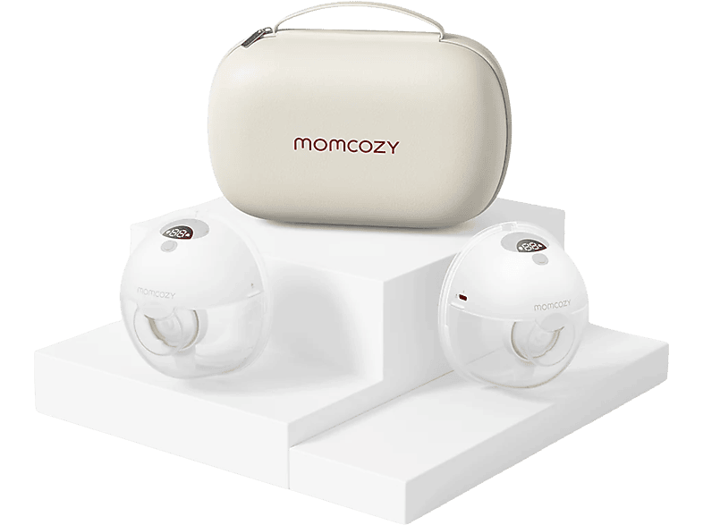 Momcozy BP180-GR00BA-A All-in-One M5 Tragbare Milchpumpe, Double, Grey