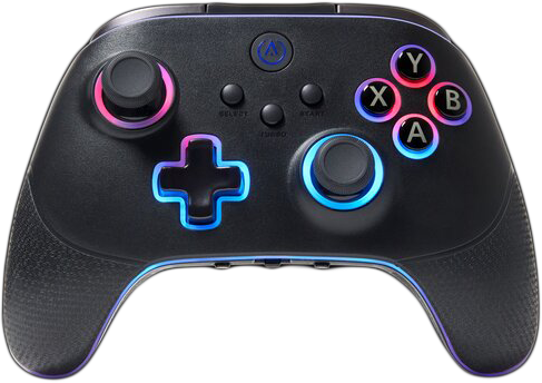 POWERA OPS v3 Lumetra vezeték nélküli PC kontroller, Bluetooth + 2,4GHz, RGB, fekete (PCGP0382-01)