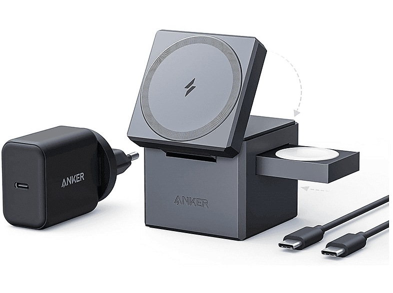 Caricatore Magsafe Anker 3-in-1 Cube with MagSafe