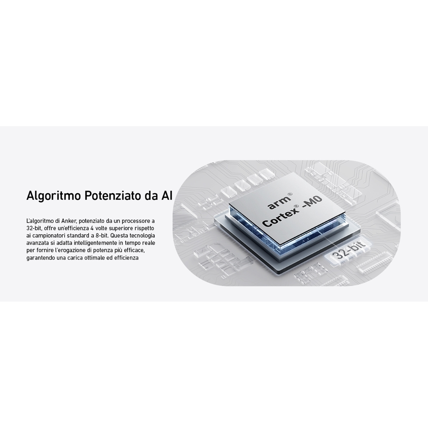 L'immagine mostra un chip di computer con testo e un diagramma. Lo sfondo è bianco.
