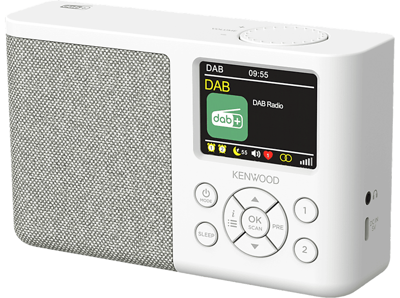 Kenwood CR-M33DAB-B - Radio portátil Dab con Bluetooth, batería de Iones de Litio integrada y Pantalla a Color de 6,1 cm, Puerto de Carga USB-C, Salida de Auriculares (estéreo), Color Negro