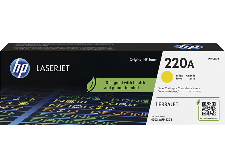 HP LaserJet 220A Amarillo, Alto rendimiento, Hasta 1800 páginas, TerraJet, Amarillo