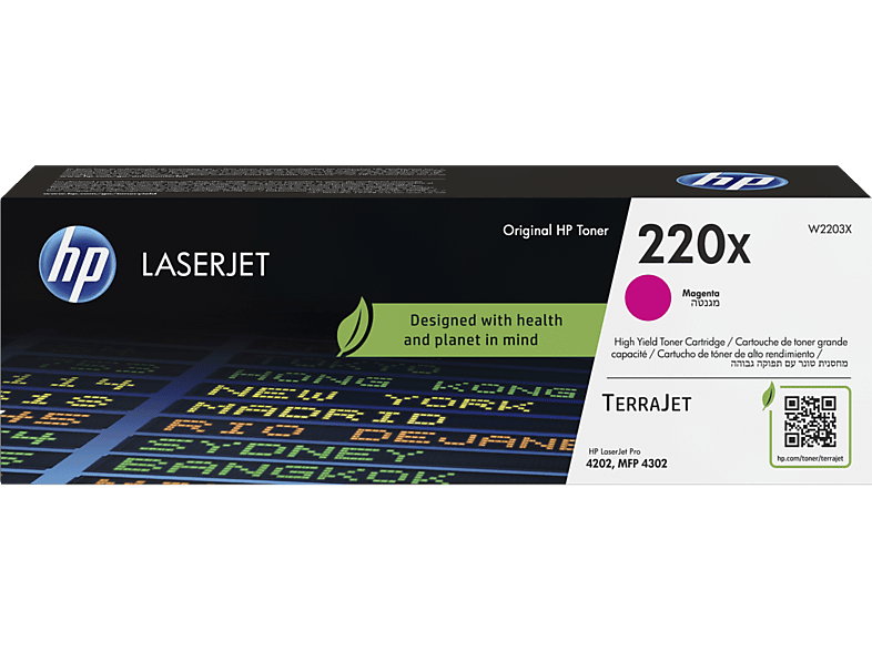 HP LaserJet 220X Magenta, Alto rendimiento, Hasta 5500 páginas, TerraJet, Magenta