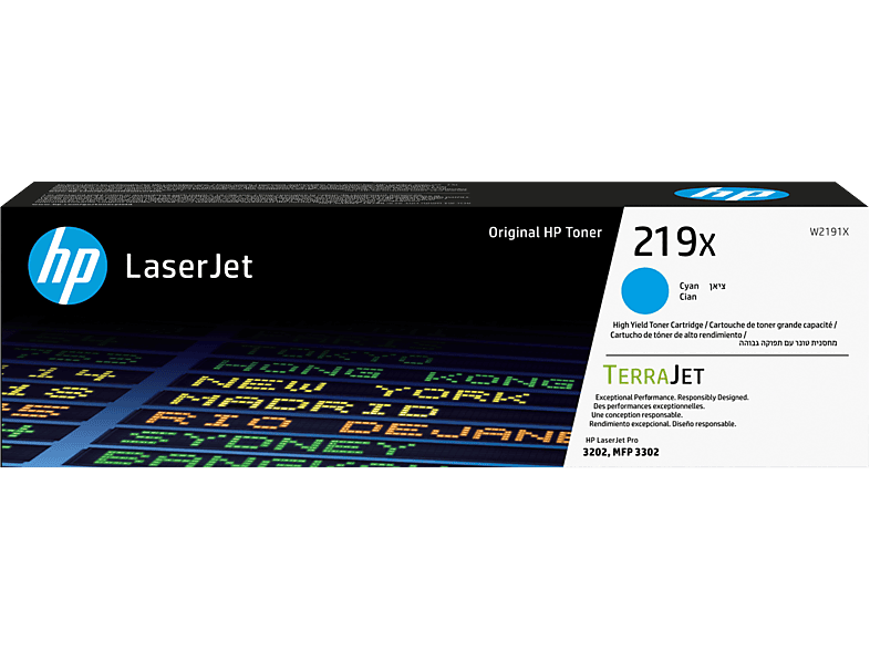Tóner- HP 219X de alta capacidad Laserjet, Aproximadamente 3200 páginas, Planet Partners, Cian
