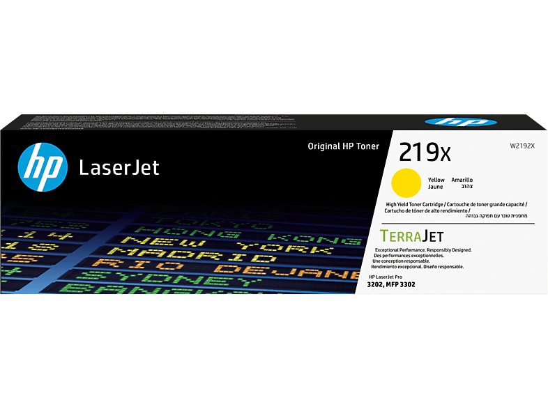 Tóner- HP 219X de alta capacidad Laserjet, Aproximadamente 3200 páginas, Planet Partners, Amarillo