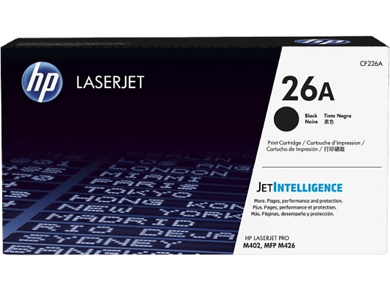 HP 26A LaserJet, Negro, CF226A