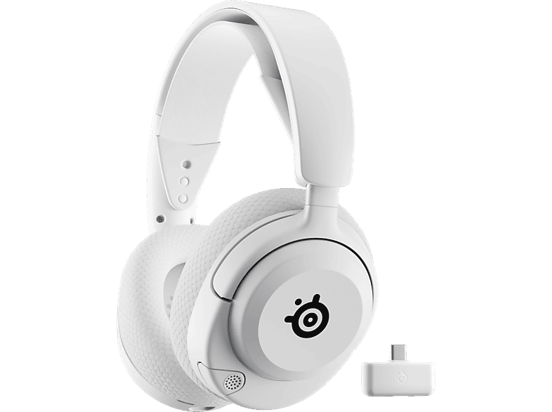 SteelSeries Arctis Nova 5, Circumaurales, Bluetooth, Hasta 60 horas, Cancelación ruido AI, Micrófono retráctil, Blanco