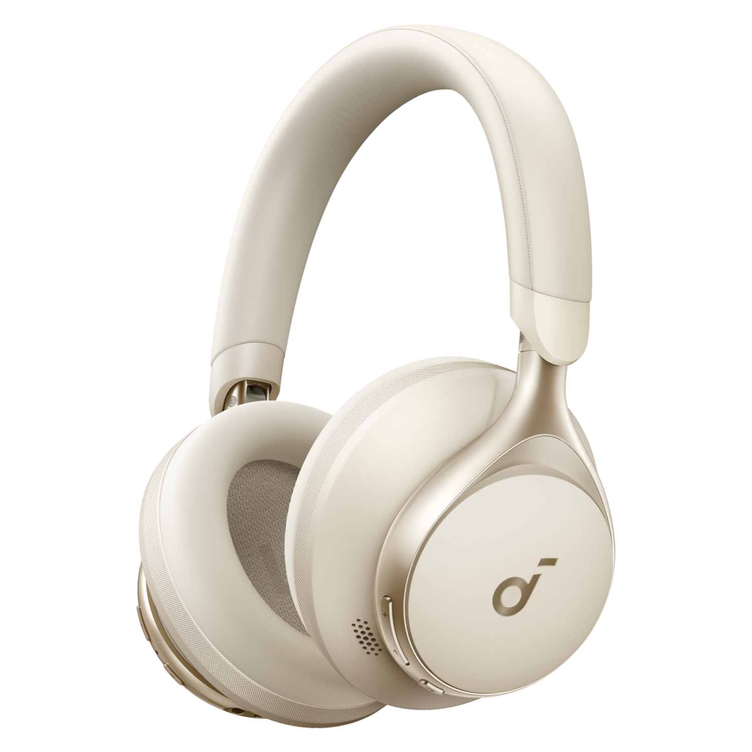 Soundcore Space One Headset Bedraad en draadloos Hoofdband Oproepen/muziek Bluetooth Crème