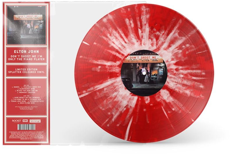 Elton John - Don't Shoot Me I'm Only The Piano Player (Limited Red White Splatter Vinyl) (Vinyl LP (nagylemez))