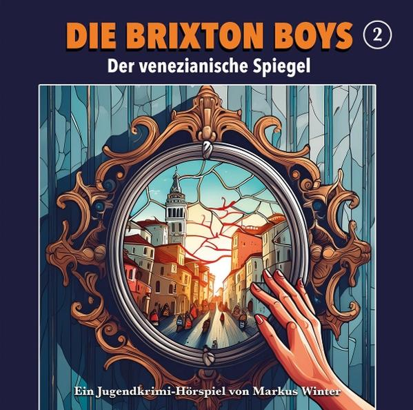 Buchcover: Ein goldgerahmter Spiegel zeigt eine Straßenszene.