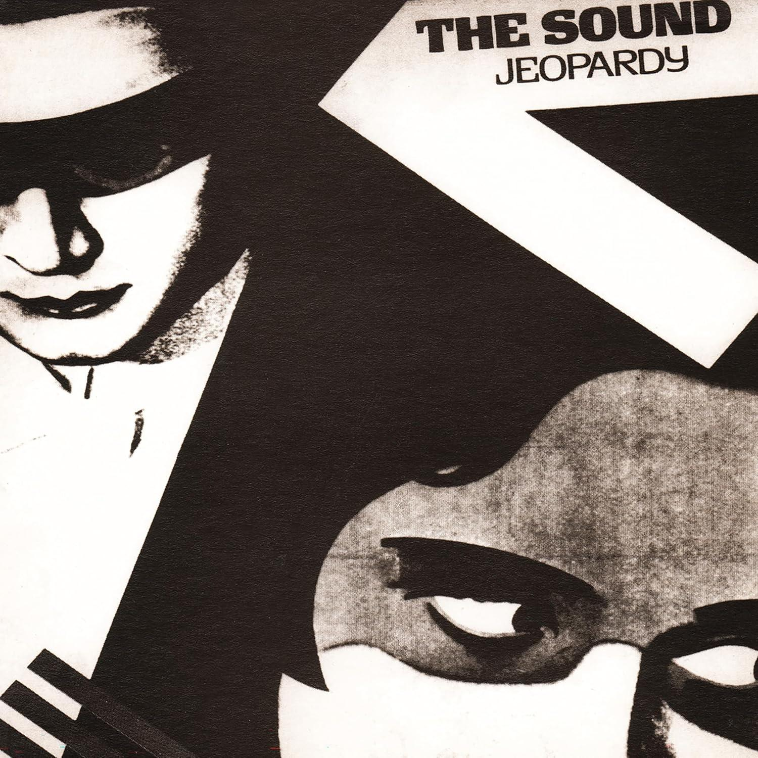 Albumcover mit Nahaufnahme von zwei Gesichtern in Schwarzweiß. Text: 'The Sound Jeopardy'.