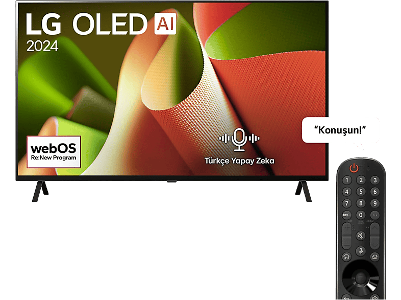 LG OLED65B46LA 65 inç 165 Ekran 4K Smart AI Sihirli Kumanda Uydu Alıcılı webOS24 OLED TV