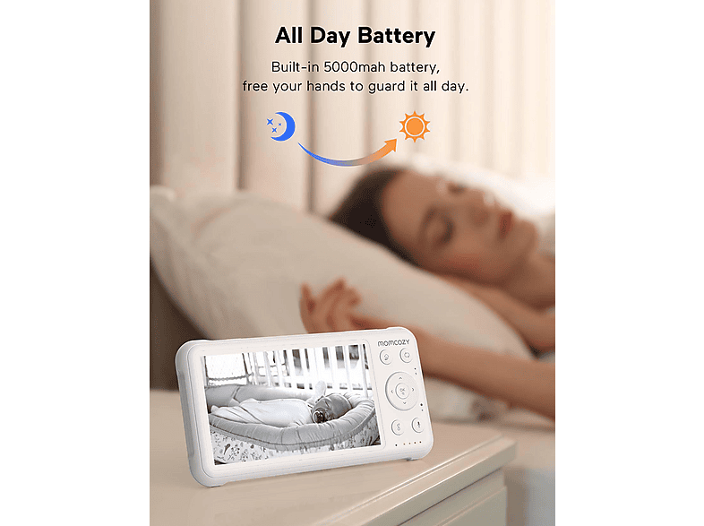 Momcozy Video Baby Monitor 5 inch; Babyphone — Foto 3 von 5