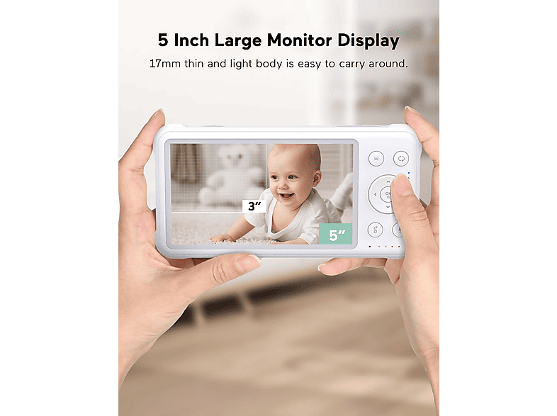Momcozy Video Baby Monitor 5 inch; Babyphone — Foto 4 von 5