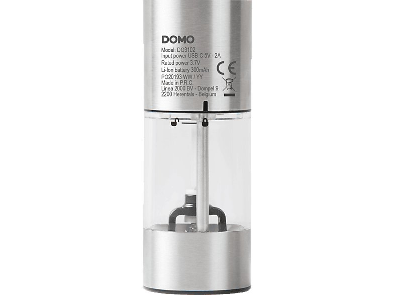 AdHoc MP900 Peper- en Zout dubbele molen DUOMILL PURE, keramische molen (zonder kruiden), roestvrij staal/acryl