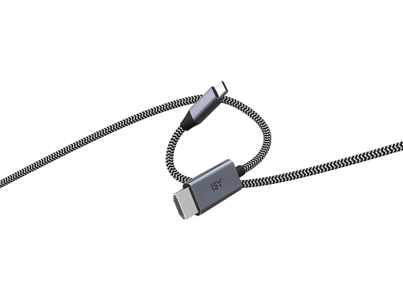 ISY Usb-c Naar Hdmi Kabel 2m Grijs (ihd-9000-1)