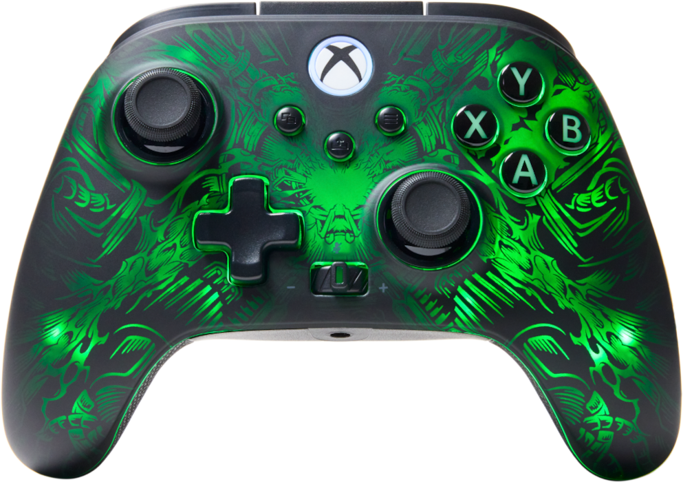 Zöld és fekete játékvezérlő, Xbox.