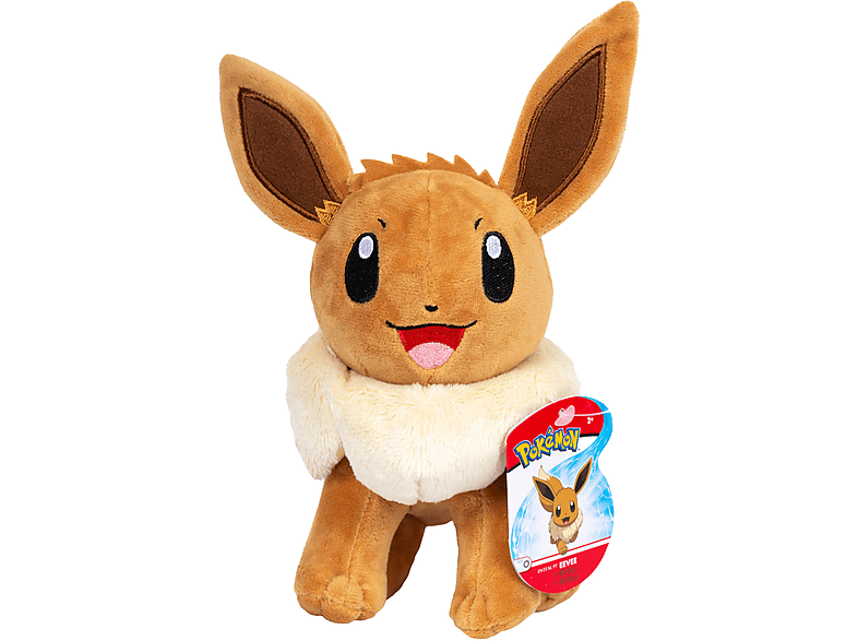 JAZWARES Pokémon - Evoli - 20 cm Plüschfigur Polyesterfasern