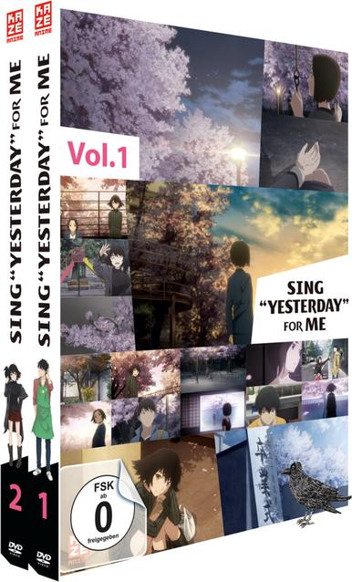 DVD-Boxset des Anime 'Sing Yesterday for Me', das verschiedene Szenen zeigt.