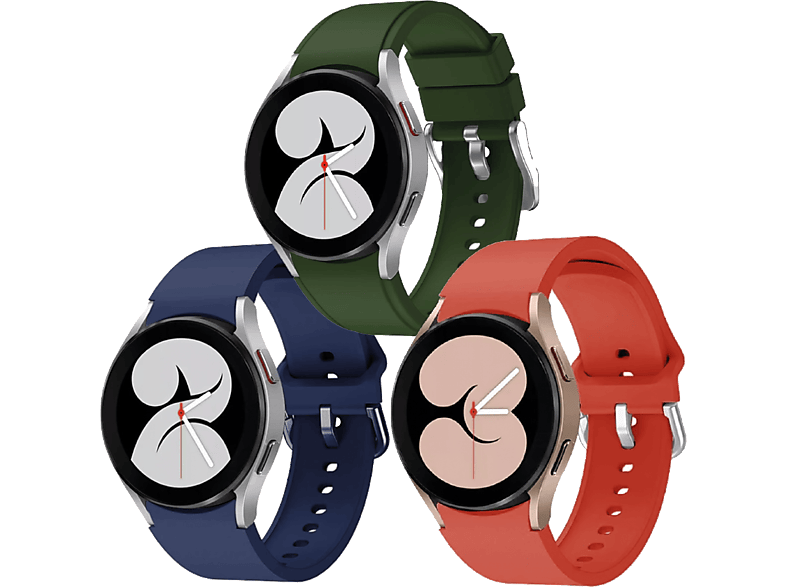 Pack Correas - Friendly License FRSWB098, Silicona, Samsung Galaxy Watch, Azul, Verde, Rojo
