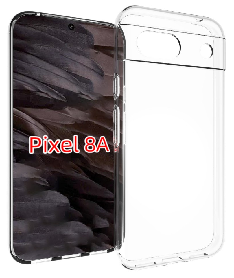 CASE AND PRO Google Pixel 8a vékony szilikon hátlap, átlátszó (TPU-GOOGLE-P8A-TP)