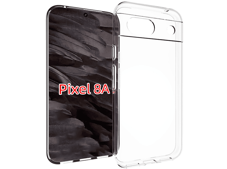 CASE AND PRO Google Pixel 8a vékony szilikon hátlap, átlátszó (TPU-GOOGLE-P8A-TP)