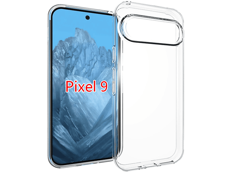 CASE AND PRO Google Pixel 9 vékony szilikon hátlap, átlátszó (TPU-GOOGLE-P9-TP)