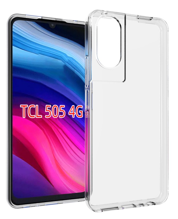 CASE AND PRO TCL 505 vékony szilikon hátlap, átlátszó (TPU-TCL-505-TP)