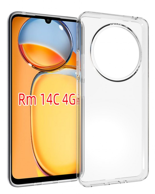 CASE AND PRO Xiaomi Redmi 14C vékony szilikon hátlap, átlátszó (TPU-XIA-REDMI-14C-TP)