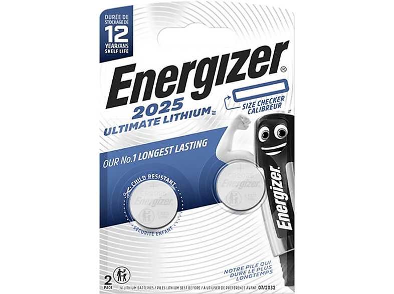 ENERGIZER Ultimate Lithium CR2032 (2 Stk.) Coin Elektronikbatterie, 3 V