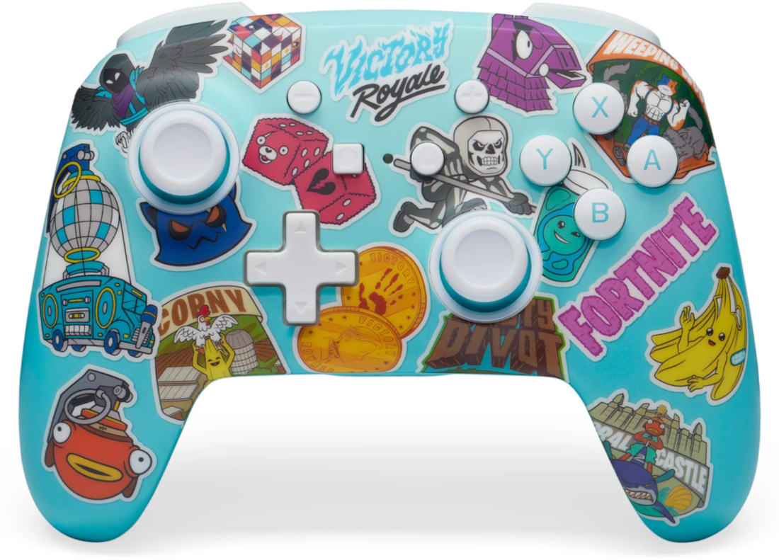 POWERA Enhanced vezeték nélküli Nintendo Switch kontroller (Fortnite Sticker Mania)