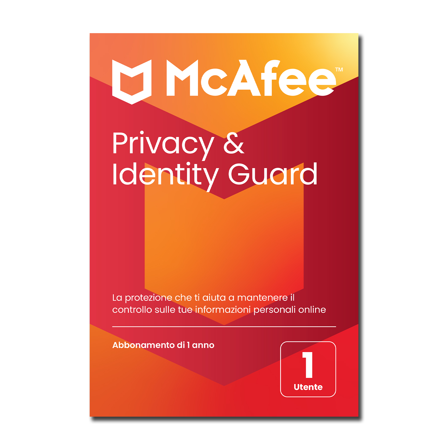McAfee Privacy & Identity Guard - Monitoraggio dell’identità, pulizia degli account online, 1 utente, abbonamento di anno Software PC