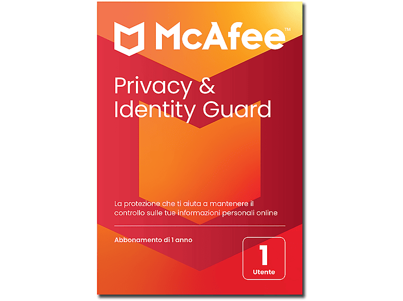 McAfee Privacy & Identity Guard - Monitoraggio dell’identità, pulizia degli account online, 1 utente, abbonamento di anno Software PC