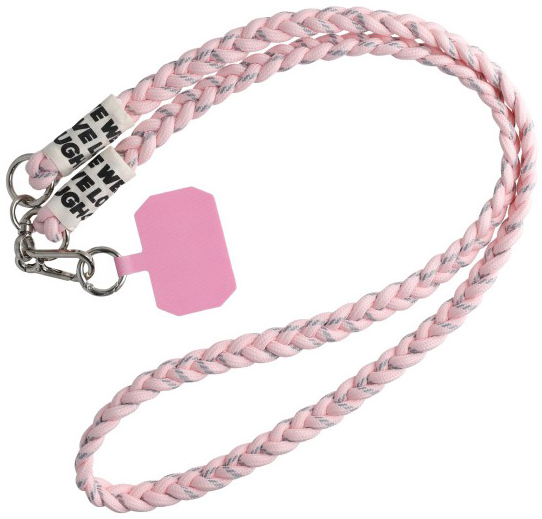 CELLECT Fonott szövet nyakbaakasztó telefontokhoz, pink (LANM-FAB-P)