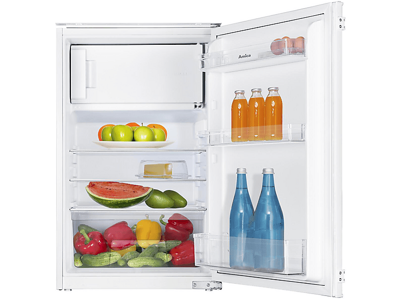 Thumbnail - AMICA EKS 16171/1 880 mm Nische Schlepptür-Technik Einbaukühlschrank (116 l, E, 871 hoch, Weiß)