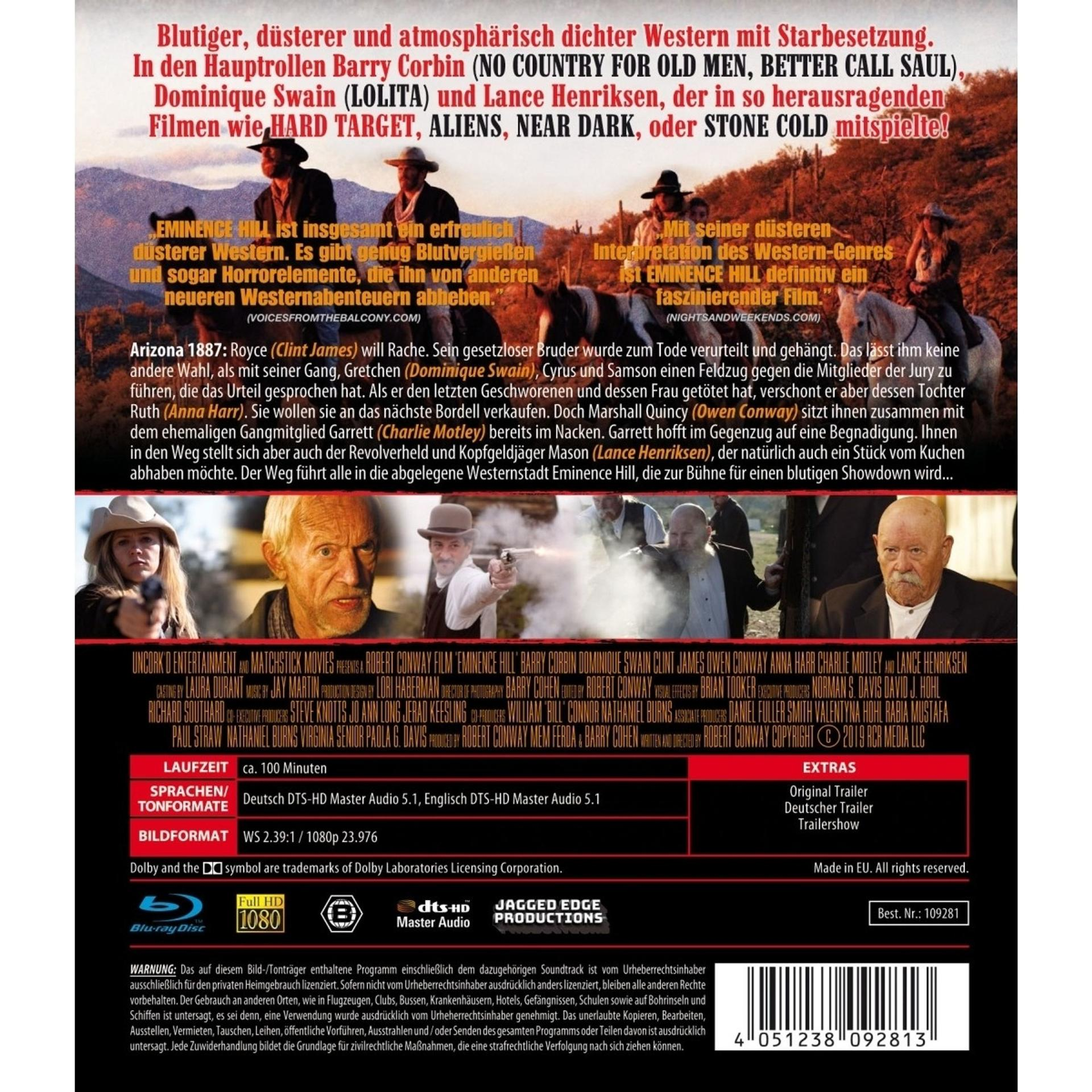 Die Rückseite einer Blu-ray Disc mit Text in mehreren Sprachen, mit Filmcredits und Artwork.