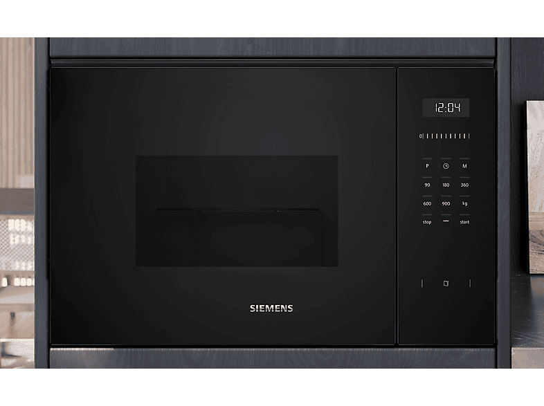 Siemens BE555LMB1 Mikrowelle (900 Watt, Einbaugerät, 25 l, Schwarz, Edelstahl) — Foto 4 von 5