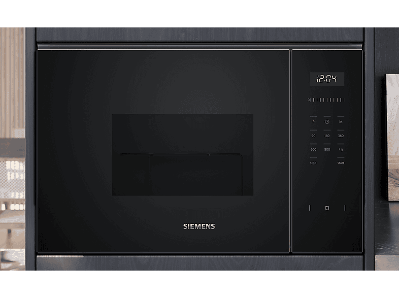 Siemens BF525LMB1 Mikrowelle (800 Watt, Einbaugerät, 20 l, Schwarz) — Foto 4 von 5