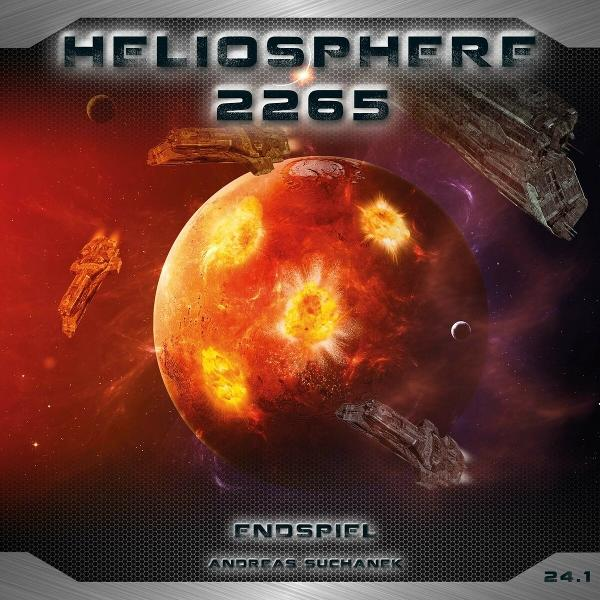 Albumcover mit einem Planeten und Raumschiffen, auf Weltraumhintergrund.