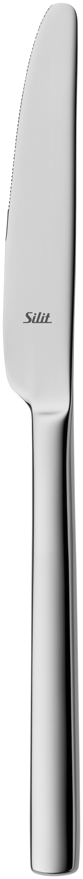 Silberfarbenes gezahntes Messer.